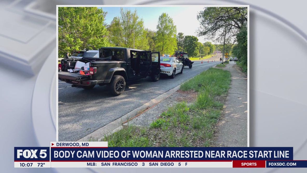 Police release body cam video of woman accused of driving toward runners in Derwood